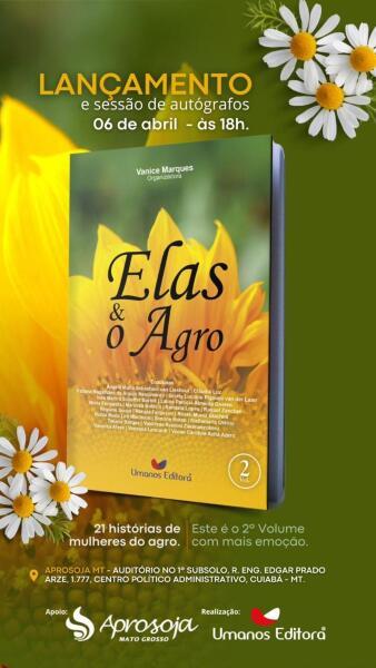 Lan Amento E Sess O De Aut Grafos Do Livro Elas O Agro Volume Ser