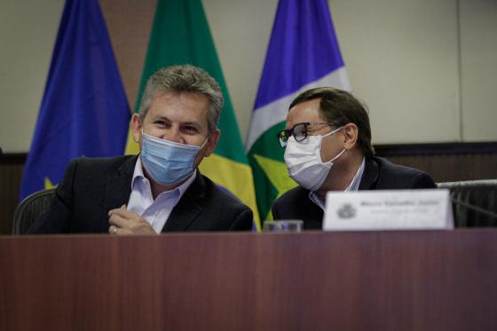 Mauro Mendes e Mauro Carvalho secretário-chefe da casa civil Mauro Carvalho