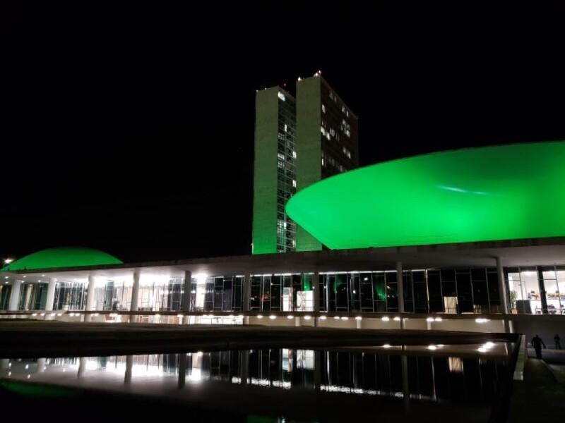 Congresso se ilumina de verde para celebrar o Dia da Infância | O Bom da  Notícia