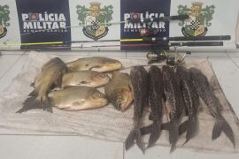 PM prende dois homens por furto de peixes de fazenda de Jaciara