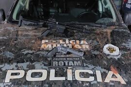 Rotam apreende arma de fogo, munições e simulacro de fuzil em Pontes e Lacerda